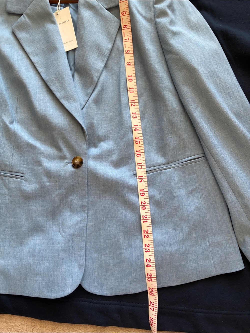 NWT SINGLE BREASTED BLZR SKY BLUE -L(12-14) WOMEN - Picture 9 of 10